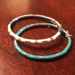 Sterling Silver and Enamel Bangles